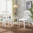 Roshan Farmhouse Acacia Wood Dining Chairs, White (Set of 2) - V.I.P Digital Presence