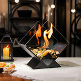 Desktop alcohol fireplace real fire fireplace portable viewing and heating fireplace diamond shaped alcohol fireplace - V.I.P Digital Presence