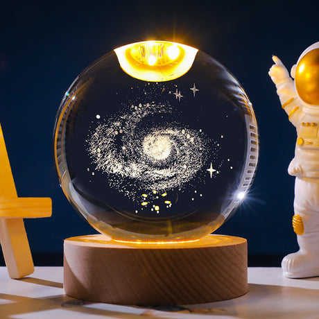 Starry Sky 3D Micro Landscape Crystal Ball Home Desktop Creative Interior Carving White Crystal Ball Ornament Craft Gift product - V.I.P Digital Presence