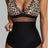 Leopard V-Neck Wide Strap One-Piece Swimwear - V.I.P Digital Presence