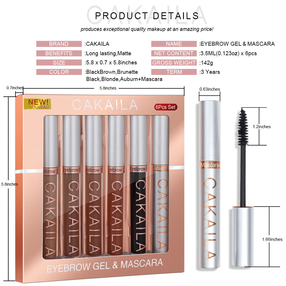CAKAILA  Eyebrow dye matte non-smudge dyeing makeup eyebrow shaping eyebrow dye mascara set - V.I.P Digital Presence