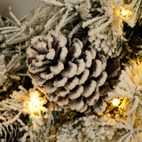 A set of 4 artificial Christmas trees, including flower garlands, flower garlands, and 2 entrance trees, with LED lights - V.I.P Digital Presence