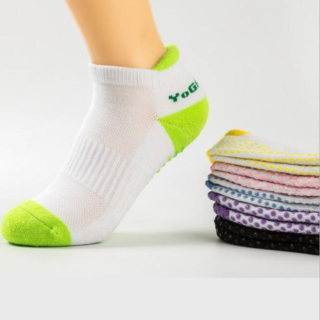 Women Fitness Professional Non-Slip Sports Socks Yoga Socks Silicone Massage Socks Cotton Pilates Socks with Grip Exercise Gym - V.I.P Digital Presence