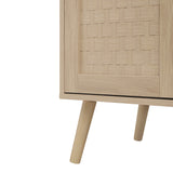 4 Door Accent Cabinet Sideboard Buffet Storage Cabinet with Adjustable Shelf for Entryway Living Room Bedroom - V.I.P Digital Presence