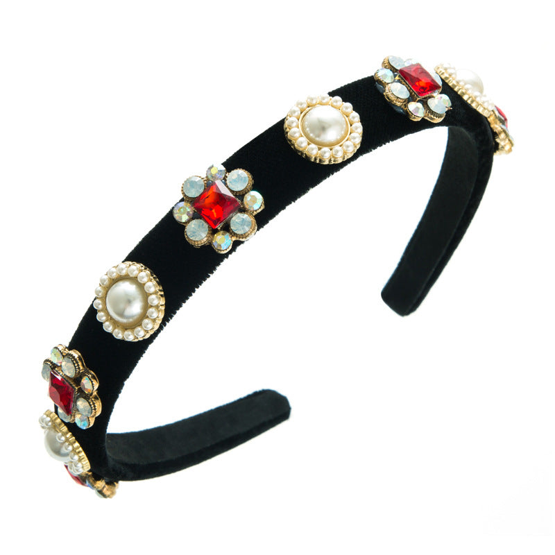 Baroque Court Diamond Tapered Headband Retro Style Premium Hair Ornament - V.I.P Digital Presence