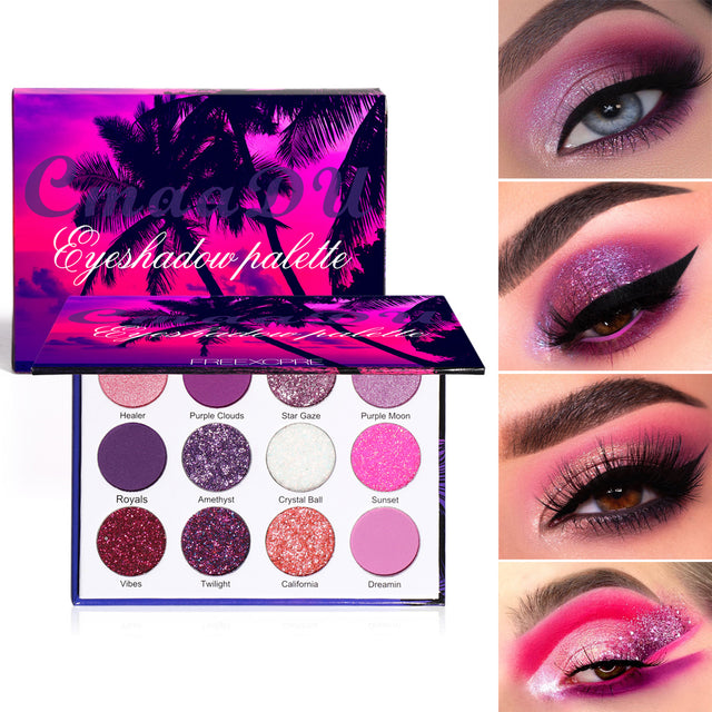CmaaDu 12 Color Eyeshadow Palette Shiny Eyeshadow Makeup Matte and Metallic Glitter Makeup - V.I.P Digital Presence