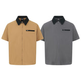 Men's contrasting collar casual short sleeved shirt - V.I.P Digital Presence
