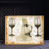 Enamel lead-free red wine cup crystal glass high footed cup decanter set - V.I.P Digital Presence