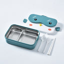 Cartoon cute microwaveable stainless steel lunch box with compartments for insulation and portable lunch box - V.I.P Digital Presence
