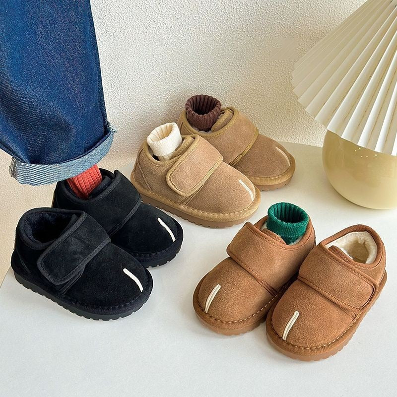 Baby Cotton Shoes Autumn/Winter New Children's Velvet Shoes Men's and Women's Shoes Fake Split Toe Snow Boots - V.I.P Digital Presence
