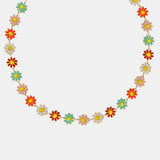 Titanium Steel Oil Drip Flower Necklace - V.I.P Digital Presence