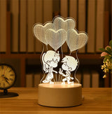 Luz de noche 3D LED, luz de mesa, regalo creativo, luz de cabecera, pequeño regalo para San Valentín, regalo para el día del niño.