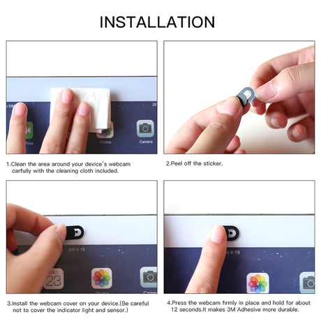 ACCEZZ WebCam Cover Shutter Magnet Slider Plastic For iPhone Web Laptop PC For iPad Tablet Camera Mobile Phone Privacy Sticker - V.I.P Digital Presence