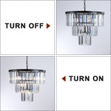 Black Luxury Crystal Chandelier Modern Chandeliers Lights Fixture Hanging Pendant Light Fixture for Dining Room Bedroom - V.I.P Digital Presence