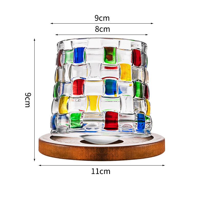 Hand drawn rotating glass cups multiple multi-purpose whiskey glasses rotating glass cups - V.I.P Digital Presence