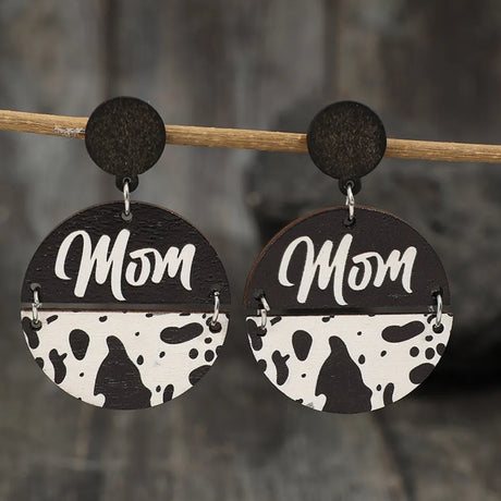 Alloy Wooden Dangle Earrings - V.I.P Digital Presence