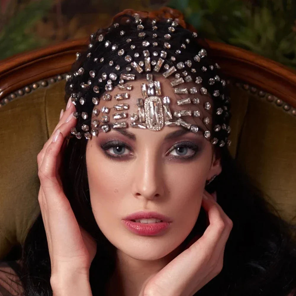 Rhinestone Bridal Headband Hat Forehead Hair Accessories Fashion Jewelry Wedding Crystal Head Chain Women Headpiece Gifts - V.I.P Digital Presence