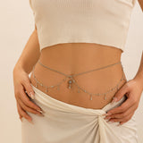 Zircon navel nail body chain sexy imitation pearl tassel chain - V.I.P Digital Presence