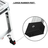 Aluminum Work Platform Large Size Step Stool Folding Portable Work Bench 40" Width Telescopic Feet 22" -27.5" Height Adjustable - V.I.P Digital Presence