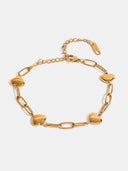 Stainless steel gold splicing personalized niche design titanium steel bracelet - V.I.P Digital Presence