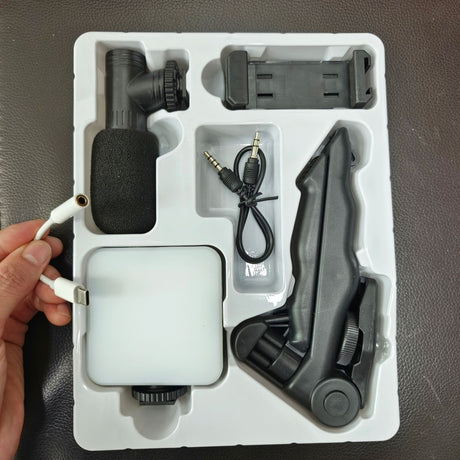 Desktop Beauty Leg Pocket Fill Light with Microphone Set Single Reflex Conference Lamp Handheld Photography with Microphone - V.I.P Digital Presence