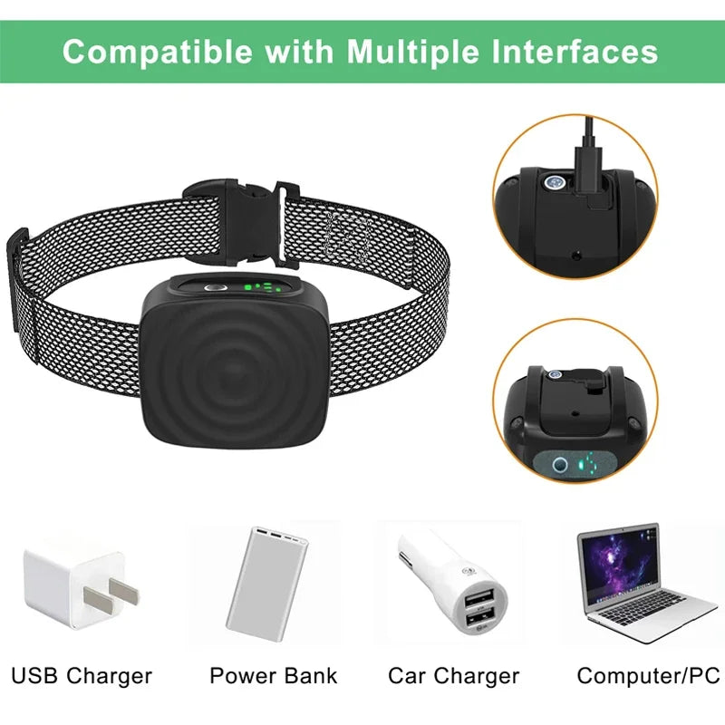 Pet Dog Anti Bark Device USB Ultrasonic Intelligent Electric Training Stop Barking Vibration Water Proof Collar Pet Products - V.I.P Digital Presence
