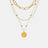 Synthetic Pearl Titanium Steel Three-Layered Necklace - V.I.P Digital Presence