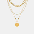 Synthetic Pearl Titanium Steel Three-Layered Necklace - V.I.P Digital Presence