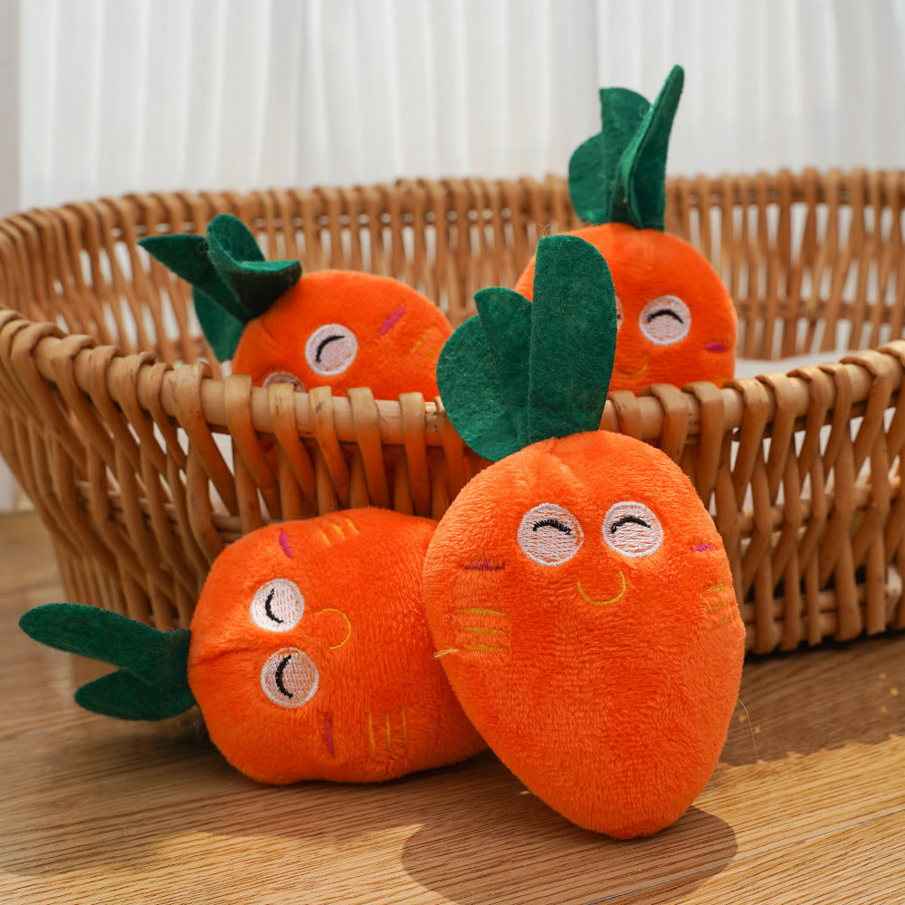 Double Bone Chicken Leg Fruit Carrot Vegetable Pet Dog Cat Plush Squeaky Durable Chew Toy Supplies - V.I.P Digital Presence