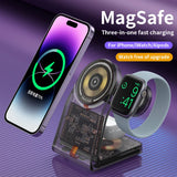 3 in 1 Wireless Charger for Magsafe Magnetic Fast Charging Dock Station Phone Stand for iPhone iWatch Aipods Charger - V.I.P Digital Presence