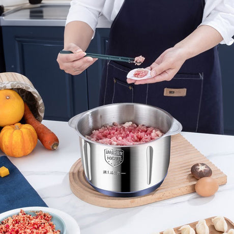 Electric Meat Grinders, 5L Food Processor, Stainless Steel Multifunctional Vegetable Slicer, Kitchen Chopper & Mixer - V.I.P Digital Presence