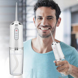 220ml Hand-Held Electric Dental Flusher Household 3-Speed Water Jet Dental Floss Scrubber Smart Power-Off Cleaning Teeth Set - V.I.P Digital Presence