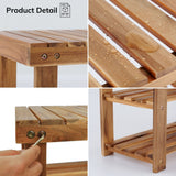 Acacia Wood Shoe Rack Bench Strong Weight Bearing Upto 200 LBS Best Ideas For Entryway Frontdoor Bathroom, Natural Color. - V.I.P Digital Presence