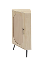 Corner cabinet ,Rattan door,Freestanding Corner Tables For Small Spaces, Corner Shelf Stand For Living Room, Kitchen - V.I.P Digital Presence
