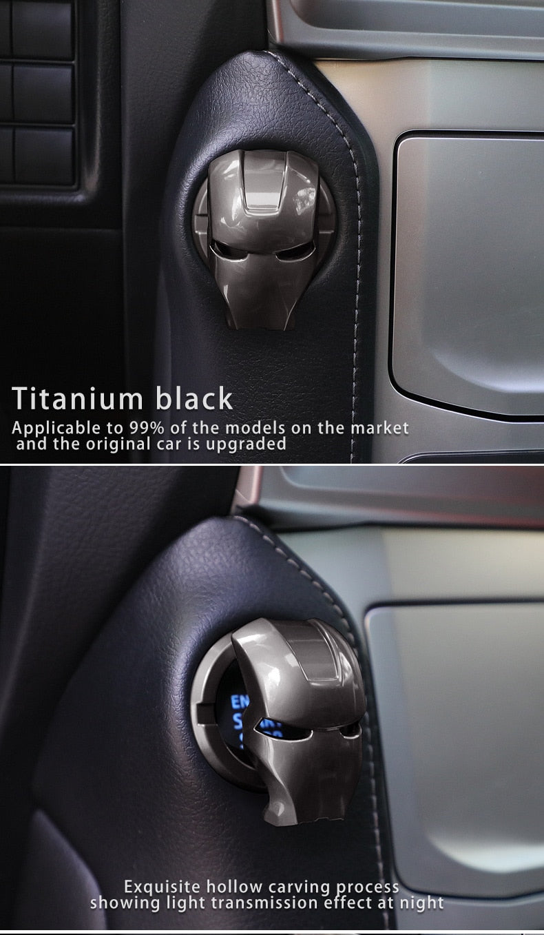 Iron Man Car Interior Engine Ignition Start Stop Button Protective Cover Decoration Sticker Car Interior Accessories - V.I.P Digital Presence