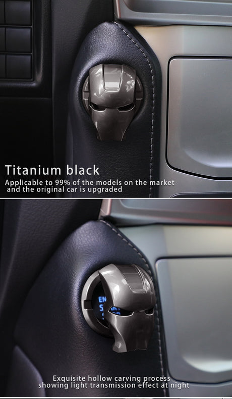 Iron Man Car Interior Engine Ignition Start Stop Button Protective Cover Decoration Sticker Car Interior Accessories - V.I.P Digital Presence