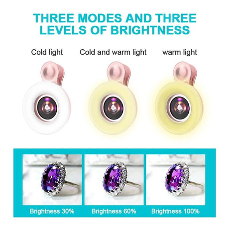 Mobile Phone Lens 15x Macro Lens Beauty Shooting Eyelashes Nails Make-Up Makeup Photo Fill Light LQ190 - V.I.P Digital Presence