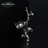 GLSEEVO Vintage Magnolia Brooches For Women Gift 925 Sterling Silver Luxury Brooch Broche Plata De Ley 925 Fine Jewellery - V.I.P Digital Presence