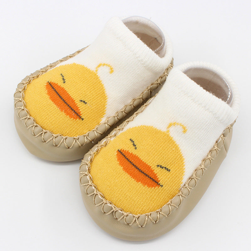Spring And Autumn New Baby Shoes And Socks Soft Bottom Cartoon Children's Floor Toddler Socks Non-Slip Leather Bottom Cotton Socks Baby Socks - V.I.P Digital Presence