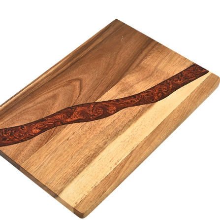 Heavy Duty Serving Tray Chopping Board With Ocean Wave  Epoxy Resin Wood Cutting Board - V.I.P Digital Presence