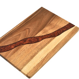 Heavy Duty Serving Tray Chopping Board With Ocean Wave  Epoxy Resin Wood Cutting Board - V.I.P Digital Presence