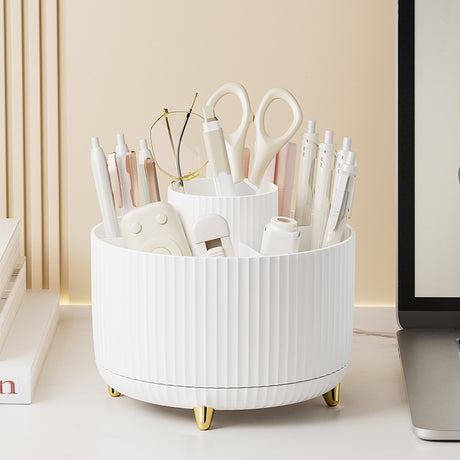 Home desktop rotatable dustproof large capacity pen holder storage box bathroom cosmetics sundries storage box - V.I.P Digital Presence