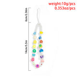 Minimally colored daisy fruit phone chain accessories creative mushroom bead bag pendant keychain - V.I.P Digital Presence