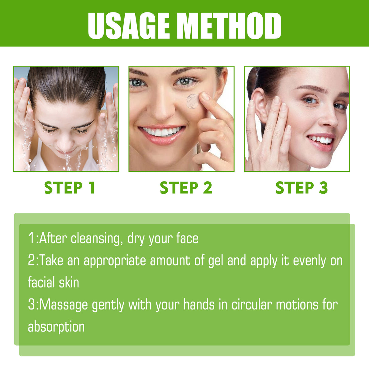 Crema facial en gel que aclara manchas y líneas finas, repara enrojecimiento y poros delicados, crema facial hidratante suave.