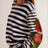 Striped Round Neck Long Sleeve Sweatshirt - V.I.P Digital Presence