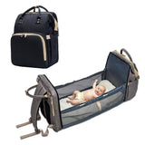 Mochila para bebés convertible, ligera y multiusos, para mamás y papás, ideal para guardar pañales de viaje y cunas. 