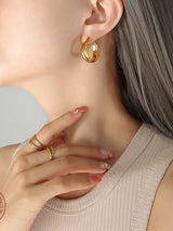 Double U-shaped earrings with titanium personalized earrings for women - V.I.P Digital Presence