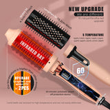 Infrared curling iron multifunctional straightener 2-in-1 straight hair comb curling iron dual-purpose electric heating comb - V.I.P Digital Presence