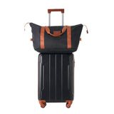 Hard shell luggage set 6-piece luggage set, expandable lightweight wheeled luggage, TSA lock, black brown - V.I.P Digital Presence