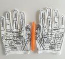 Acupoint diagram massage gloves cotton English acupoint diagram gloves for men and women TCM human body meridian gloves - V.I.P Digital Presence